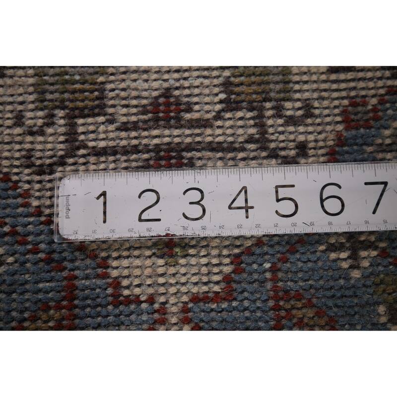 Blue Kazak Oriental Runner Rug Hand-Knotted Wool Carpet - 2'8"x 8'2"