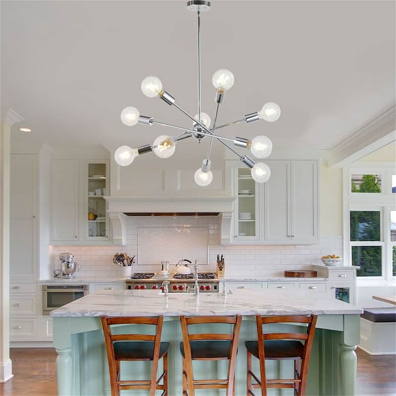 10 Lights Mid-Century Modern Sputnik Chandelier