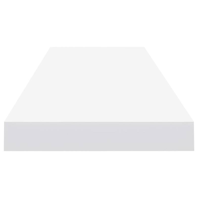 Zyno Floating Wall Shelf, 35 Inch, Glossy White MDF Body
