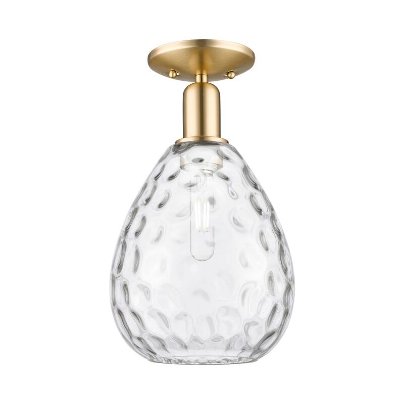 Innovations Lighting Endless Possibilities Arcadia - Waverly - 1 Light 8" Semi-Flush Mount - Champagne Bronze