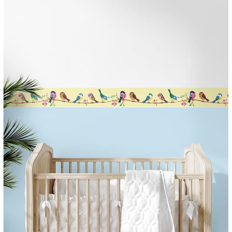 Seabrook Designs Sweet Tweet Unpasted Wallpaper Border Bed Bath