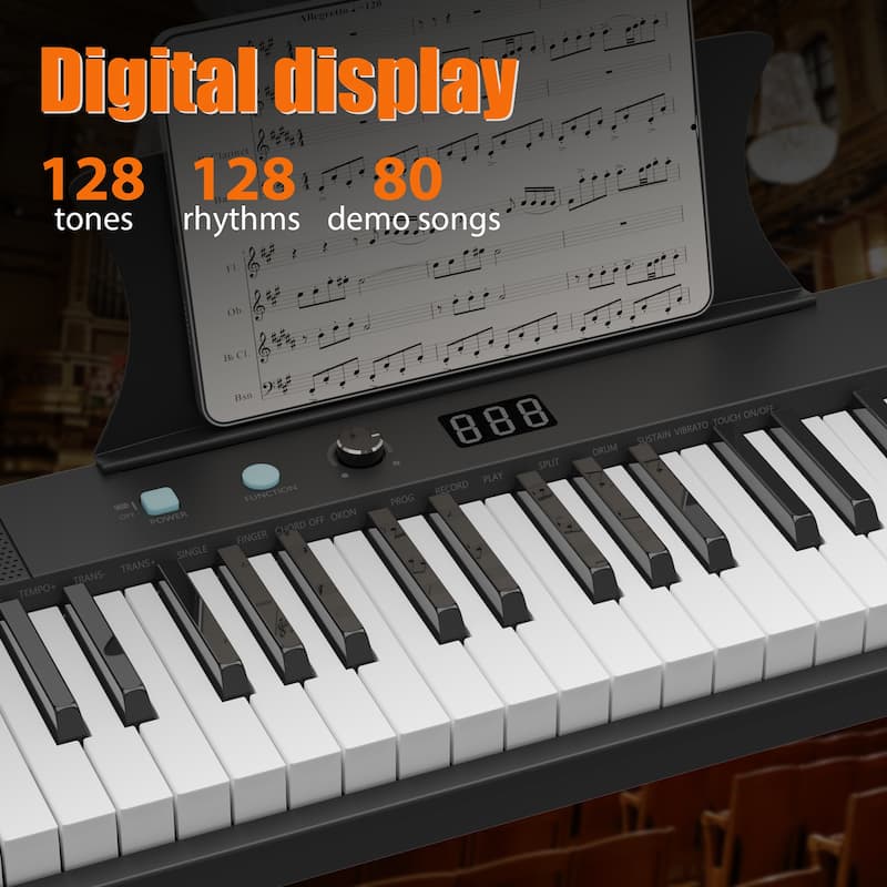 61-Key Electric Piano Keyboard for Beginners,Perfect Christmas Gift for Kids