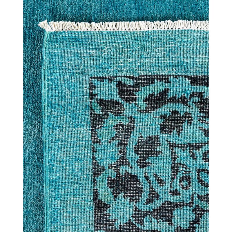 Vibrance, One-of-a-Kind Hand-Knotted Area Rug - Blue, 8' 5" x 9' 8" - 8' 5" x 9' 8"