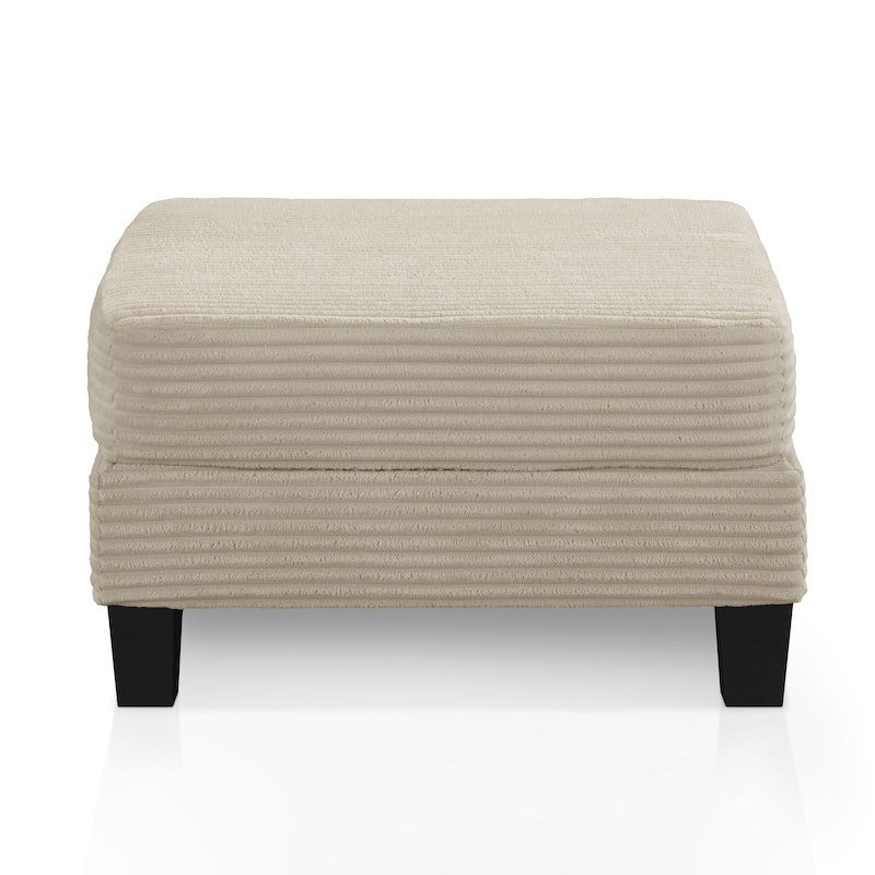 Furniture of America Xenia Modern Chenille Ottoman with Storage