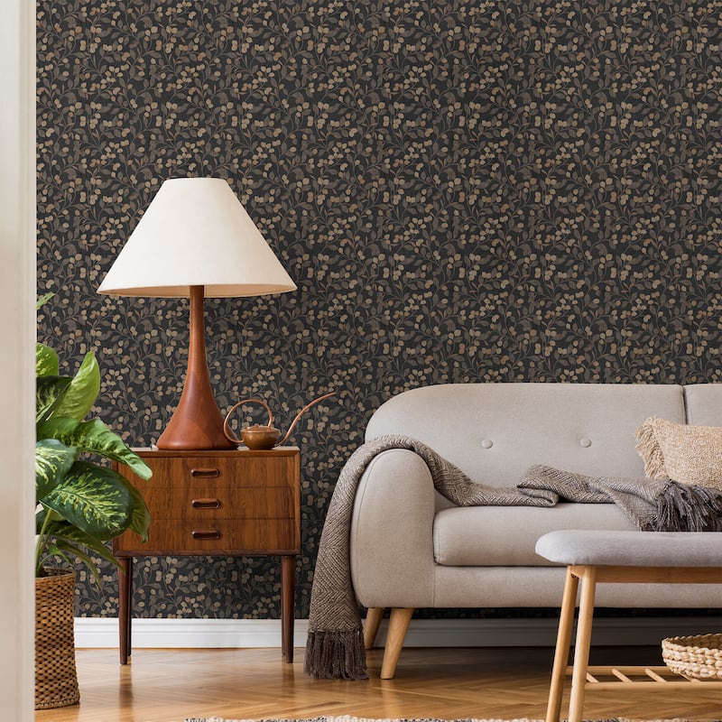 Transform Snowbelle Brown Peel & Stick Wallpaper