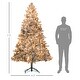 preview thumbnail 6 of 7, 7.5ft Flocked Christmas Tree with 500 Lights, Snowy Tips and Metal Stand