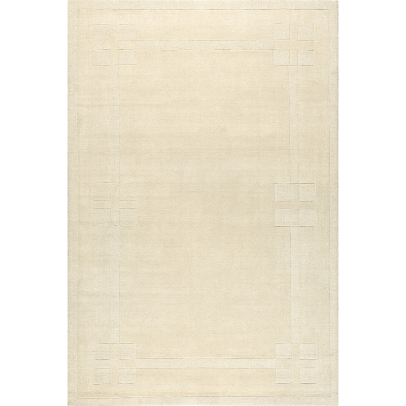 Rune Bordered Wool-Blend Area Rug