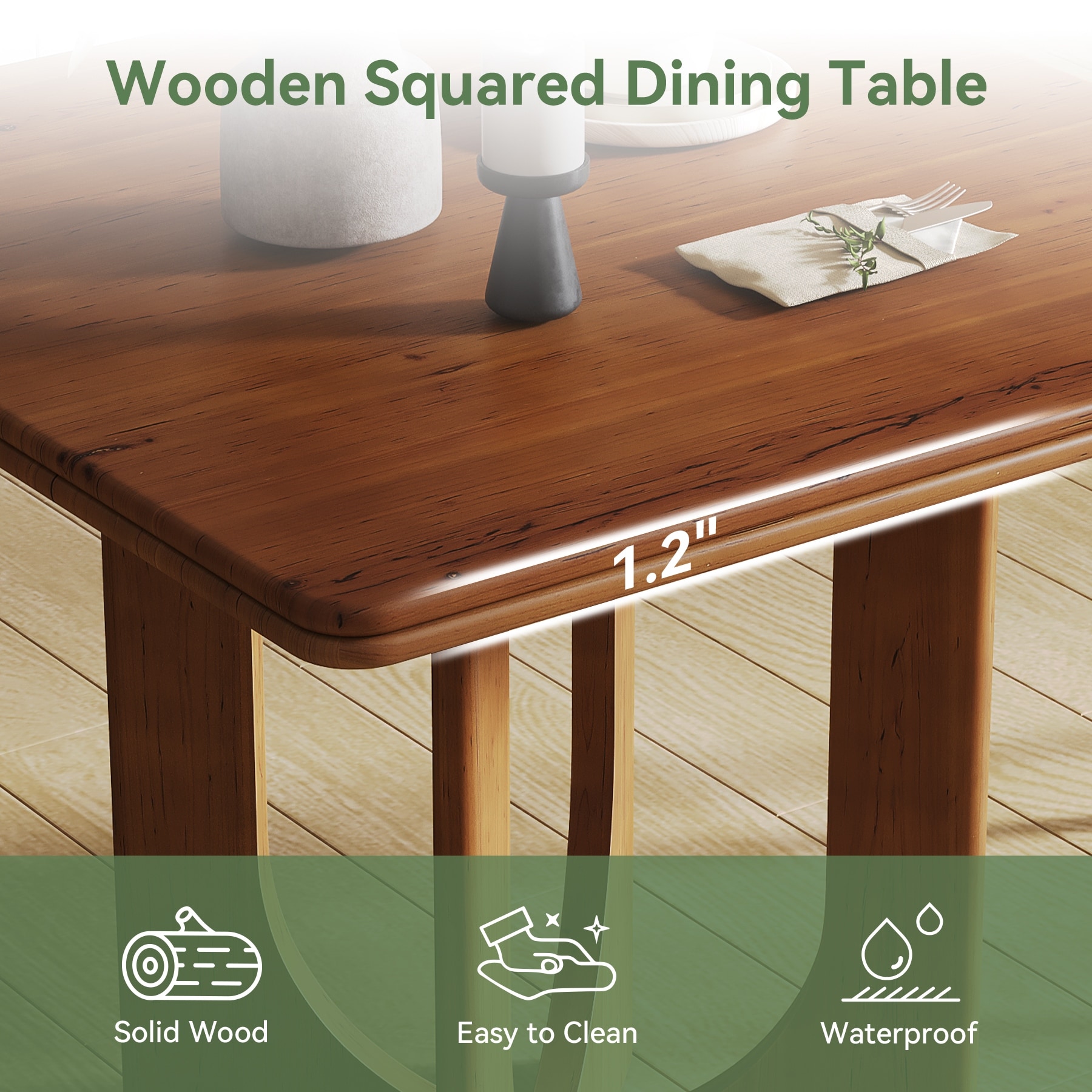 31.5 Inch Small Square Kitchen Dining Table for Dining Room/Apartment