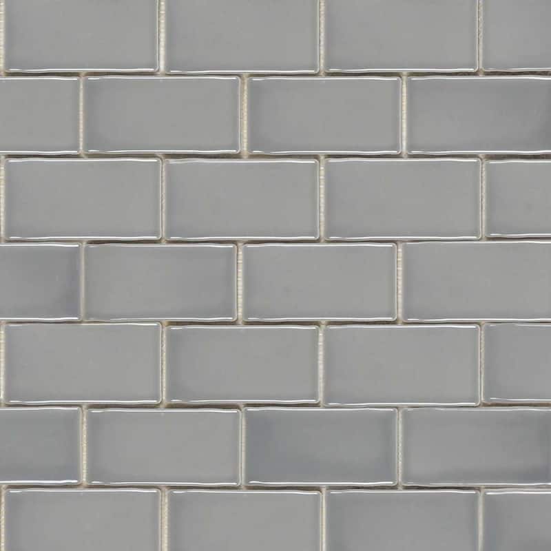 Metro 12x11 Glossy Porcelain Subway Mosaic Tile - Wall, Backsplash