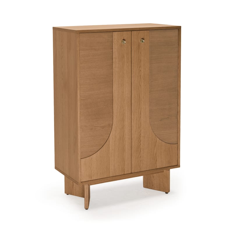 Studio London Zahra 2 Door USA Oak Wooden Accent Cabinet Storage