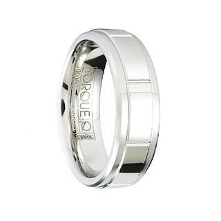 frank polished beveled mens cobalt wedding band with horizontal grooves by crown ring 7mm - Cobalt Wedding Rings frank polished beveled mens cobalt wedding band with horizontal grooves by crown ring 7mm - Cobalt Wedding Rings
