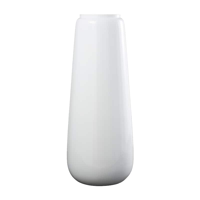 White Resin Tall Floor Vase