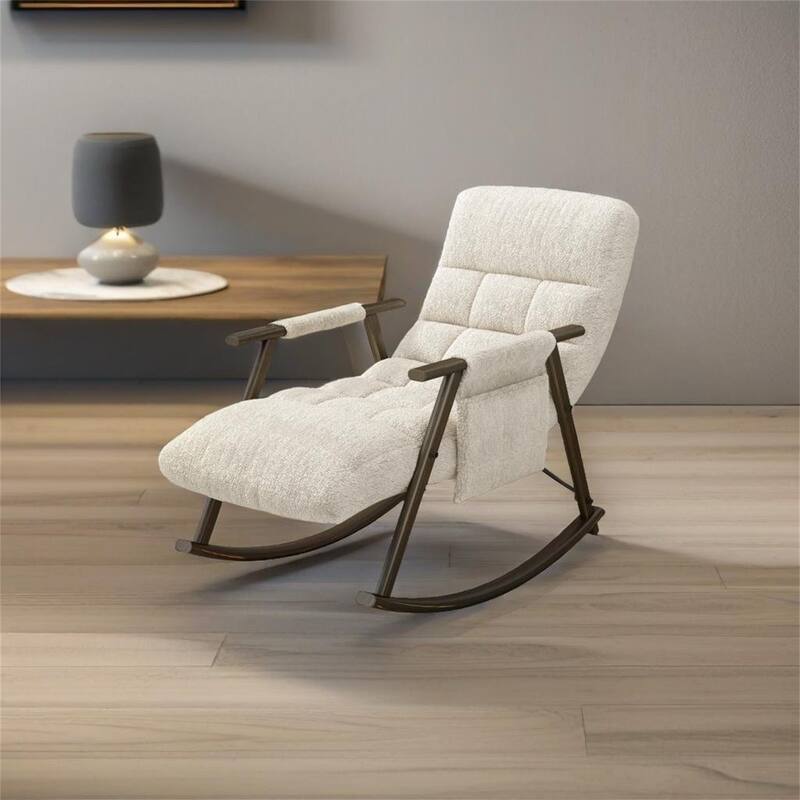 Casual Folding Rocking Chair Upholstered