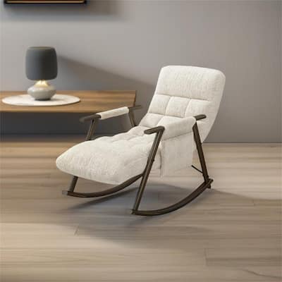 Casual Folding Rocking Chair Upholstered