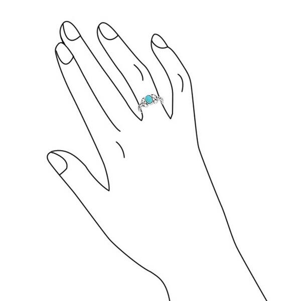 Shop Delicate Oval Gemstone Celtic Knot Triquetra Ring 925 Sterling Silver Overstock 17985368