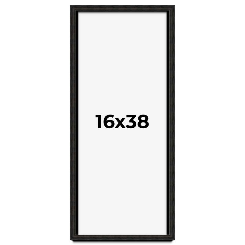 16x38 Shadow Box Black Rustic Barnwood Display Frame | 1.125 Inch