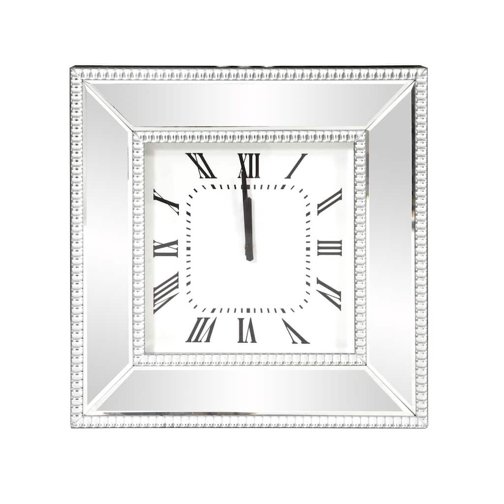 Allan Andrews Mirrored Square Frame Decorative Wall Clock