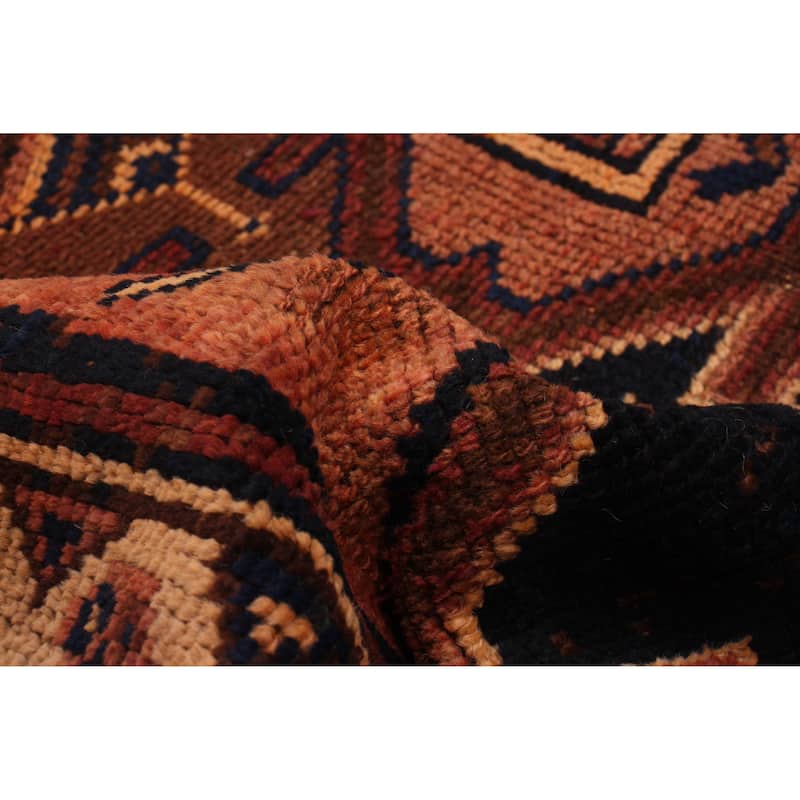 ECARPETGALLERY Hand-knotted Melis Vintage Copper Wool Rug - 3'10 x 11'9