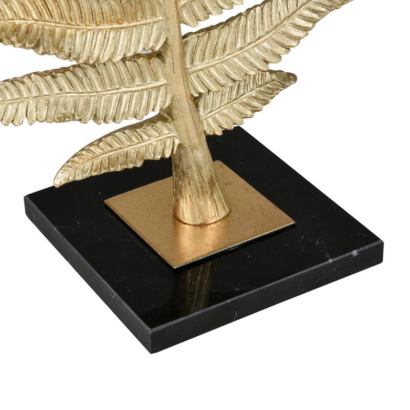 Elk Home Fern Gold Composite 10.25 Inch Wide Sculpture