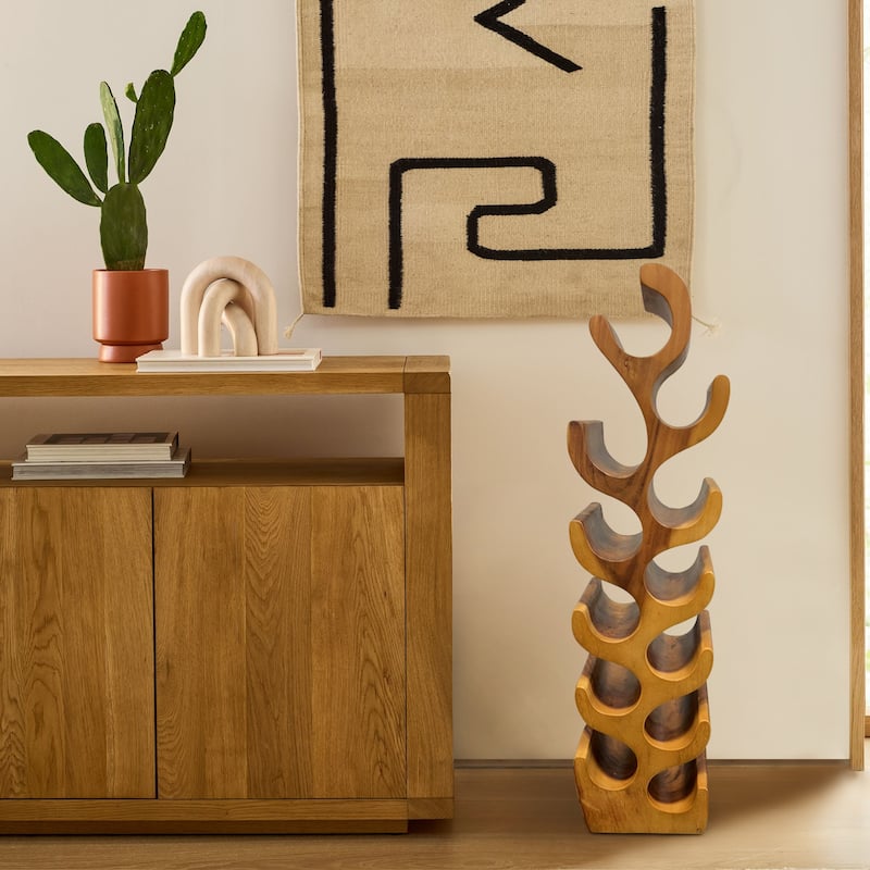 Greenage Suarwood Tree Shaped Wine Rack Freestanding Wine Storage