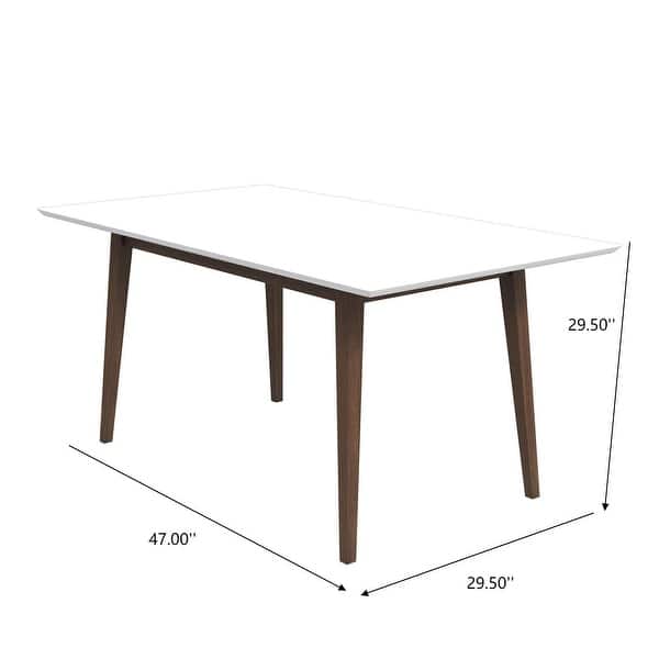 GDFStudio - Levi Modern 47" Solid Wood Rectangular Dining Table with ...