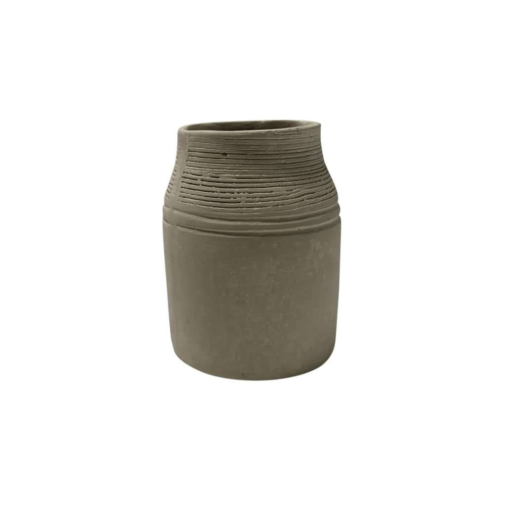 Eco Mix Paper Mache Vase - 6.25" - White