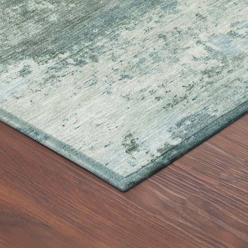 Machine Washable Indoor/ Outdoor Modern Solid Chantille Rug