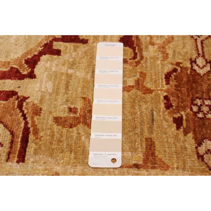 ECARPETGALLERY Hand-knotted Chobi Finest Ivory Wool Rug - 6'4 x 9'0