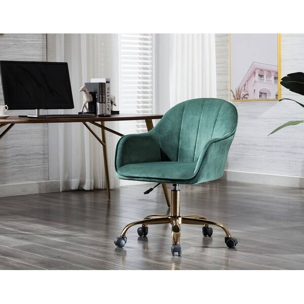 Porthos Home Xenos Swivel Office Chair Velvet Upholstery Chrome Legs On Sale Overstock 29234360