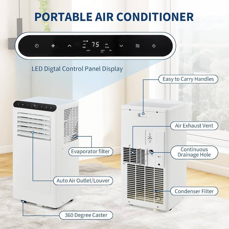 Portable Air Conditioner for Indoor Rooms, 3-In-1 AC Unit for Bedroom