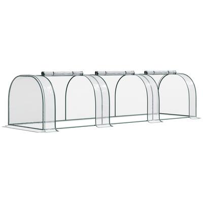 Mini Greenhouse, Portable Tunnel Green House with Roll-Up Zippered Doors