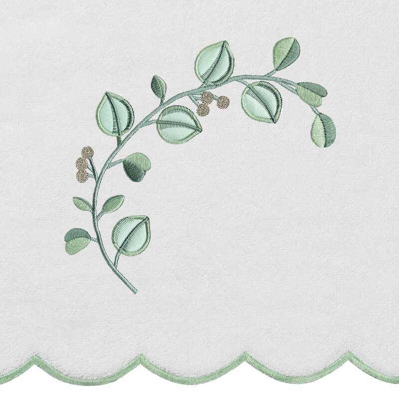 Authentic Hotel and Spa 100% Turkish Cotton WILD BRANCH Scallop Embellished Towel Collection