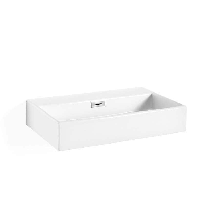 WS Bath Collections 27-9/16" Vessel or Wall Mounted Bathroom Sink - - White