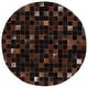 preview thumbnail 11 of 10, SAFAVIEH Handmade Studio Leather Sharilyn Natural Hide Leather Rug 6' Round - Brown/Beige - Round