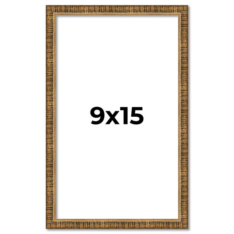 9x15 Frame Gold Solid Wood Picture Frame - Complete Modern Photo Frame