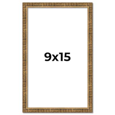 9x15 Frame Gold Solid Wood Picture Frame - Complete Modern Photo Frame