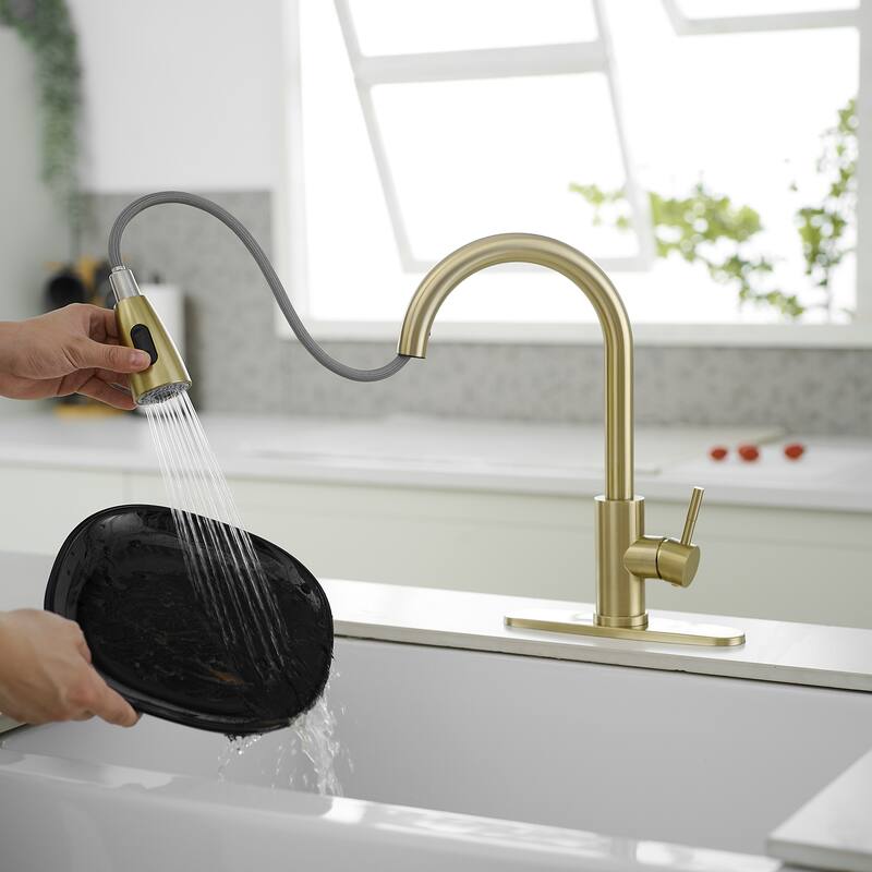 WIZ Pull Down Sprayer Commercial Kitchen Sink Faucets