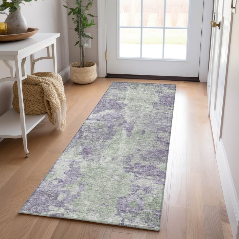 Jaz Modern Art-Inspired Weather Resistant Timeless Fusion Outdoor Rug