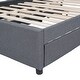 preview thumbnail 30 of 30, Full Size Upholstered Platform Bed with 2 Drawers