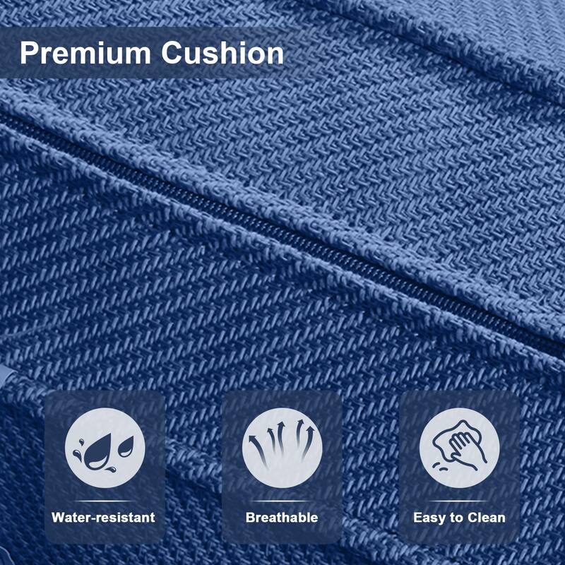 4 Piece Outdoor Patio Loveseat Chair Ottoman Sets