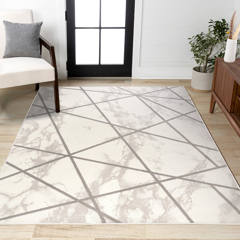 JONATHAN Y Speer Modern Abstract Muted Flowers Area Rug - 2 X 8
