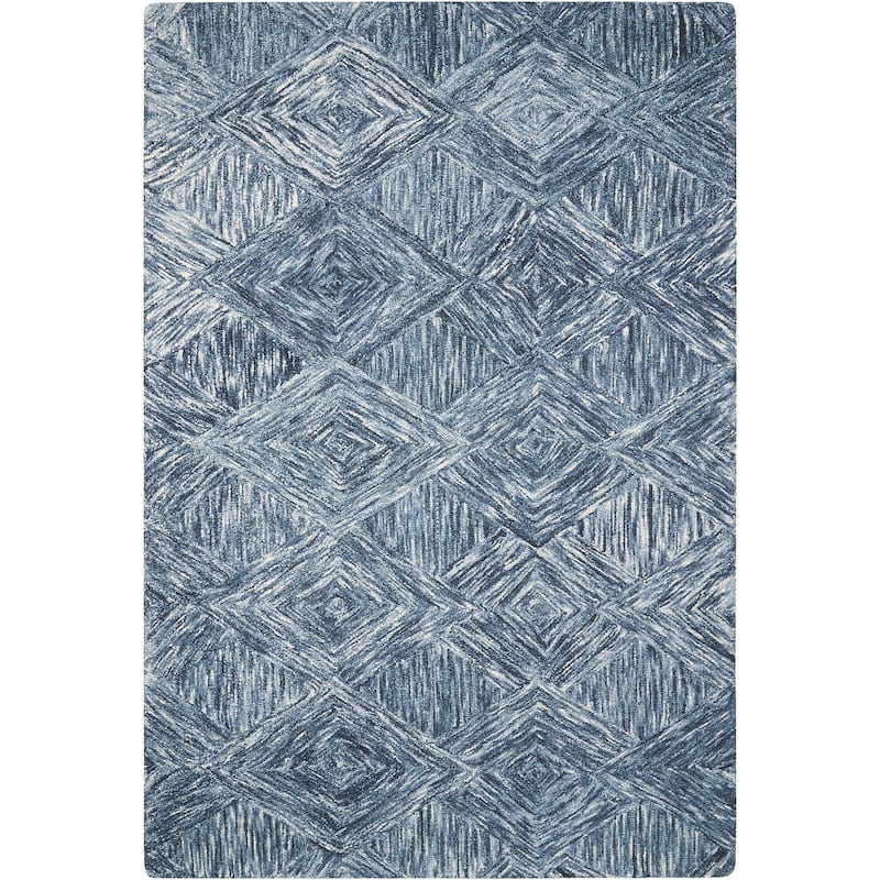 Nourison Linked Geometric Diamond Area Rug.