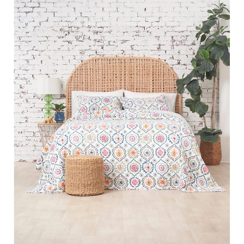 Fallon Cotton Reversible Machine Washable Quilt Set