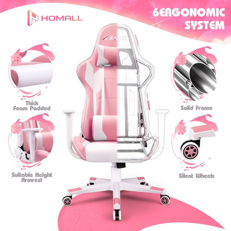 Homall Ergonomic Faux Leather Adjustable Swivel Office Gaming Chair
