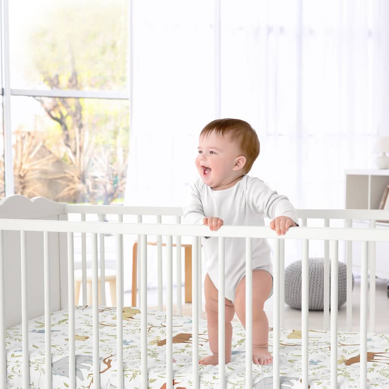 Sweet Jojo Designs Woodland Toile Collection Fitted Crib Sheet