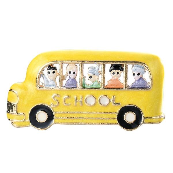Shop Hand Painted Yellow School Bus W Kids Overstock 20464906