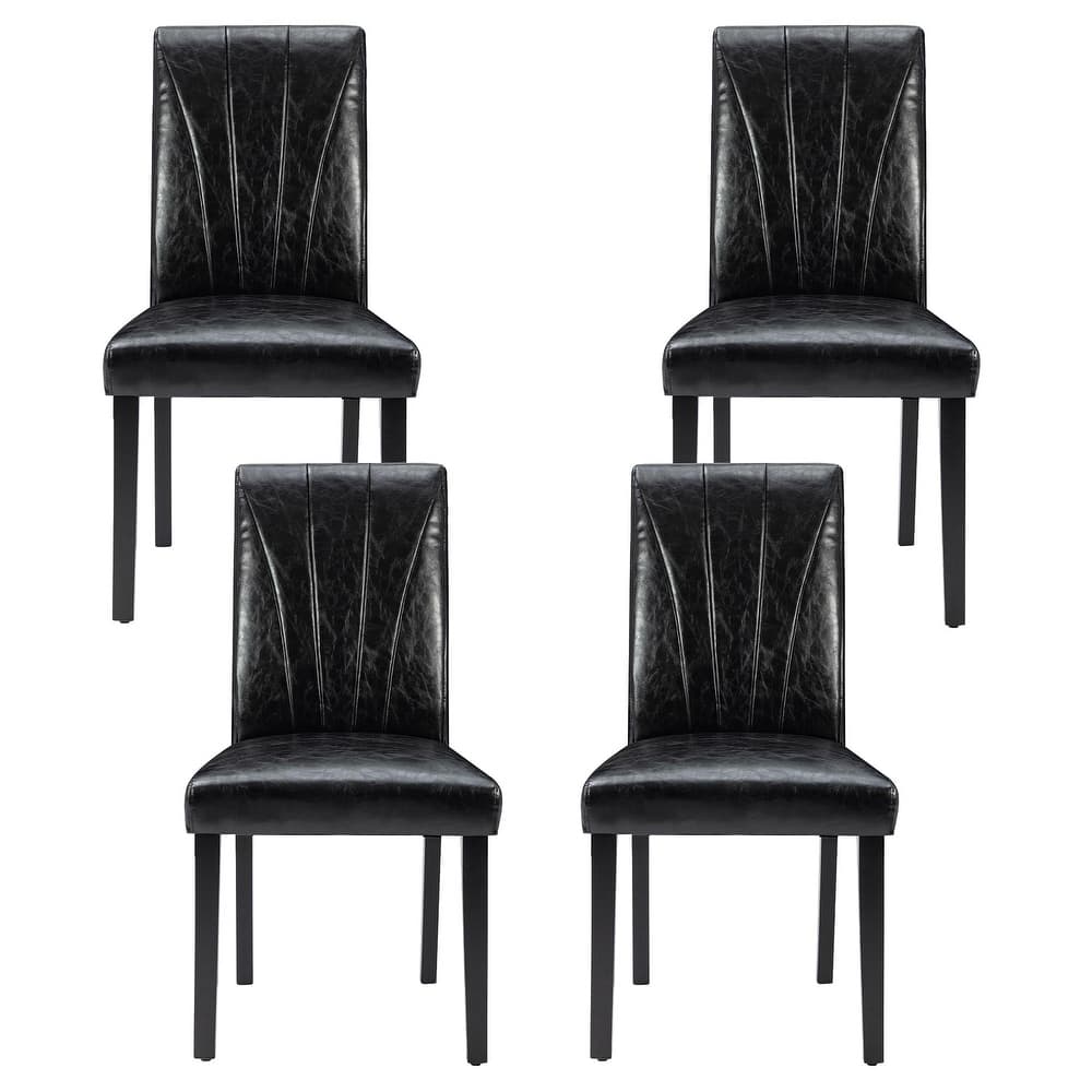 VECELO 3-Color Upholstered Dining Chairs Set with 19.5" Wide Seat 19.3" High Back Dining Chair Modern 37" Parson Chairs