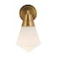 Option Vintage Brass / Matte Opal Glass