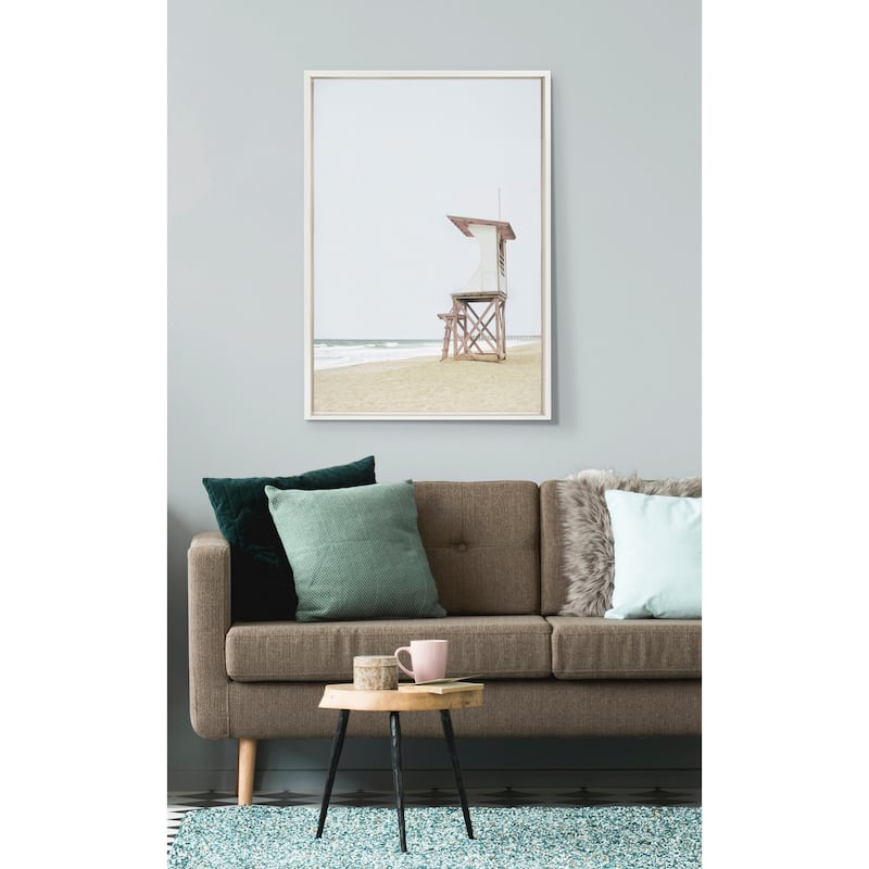 Kate and Laurel Lifeguard Tower Canvas by The Creative Bunch Studio