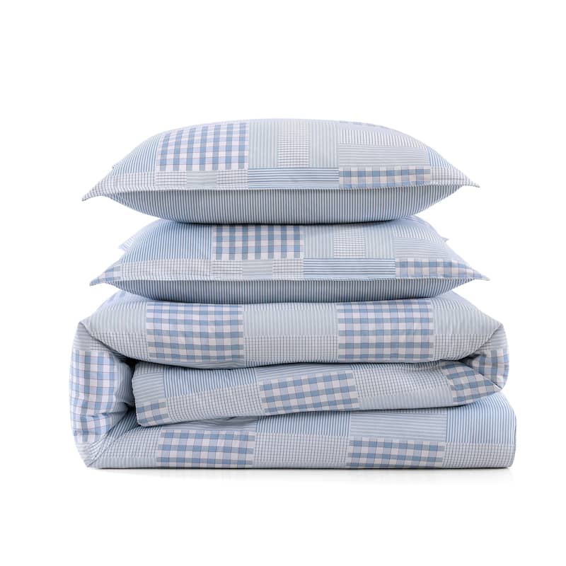 Tommy Hilfiger Hamptons Patchwork Cotton Blue Duvet Cover Set